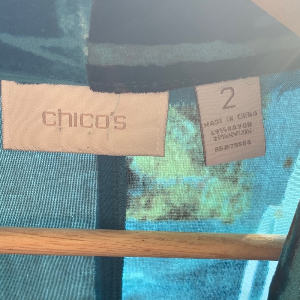 Chico's Elegant Blue and Black Women's Blazer - Picture 2 of 3